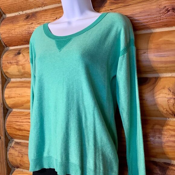 American Eagle Outfitters Green Lightweight Crewneck Sweater Small - Picture 4 of 7